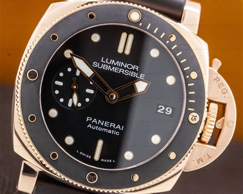 panerai submersible collection|panerai submersible 42mm rose gold.